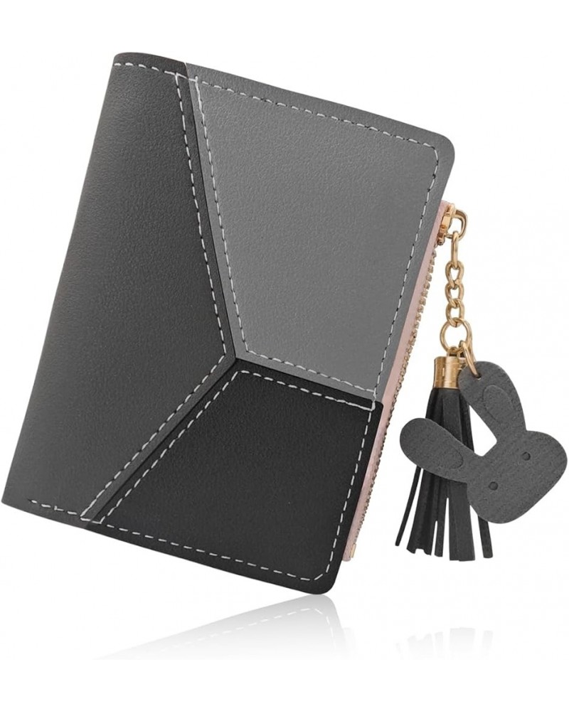 Ladies Zipper Wallet, Small Purse with Metal Snap Button, Leather Wallet for Women with Coin Bag, Multifunction Ladies Bifold...