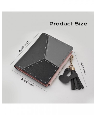 Ladies Zipper Wallet, Small Purse with Metal Snap Button, Leather Wallet for Women with Coin Bag, Multifunction Ladies Bifold...