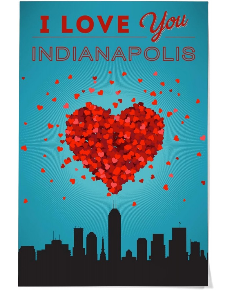 36x54 Inch Giclee Art Print Wall Decor, I Love You Indianapolis, Indiana $41.40 Totes