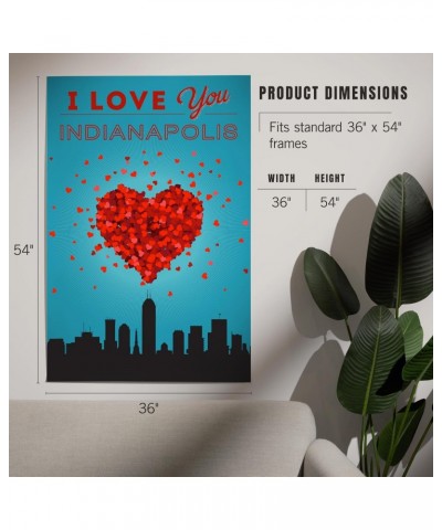 36x54 Inch Giclee Art Print Wall Decor, I Love You Indianapolis, Indiana $41.40 Totes