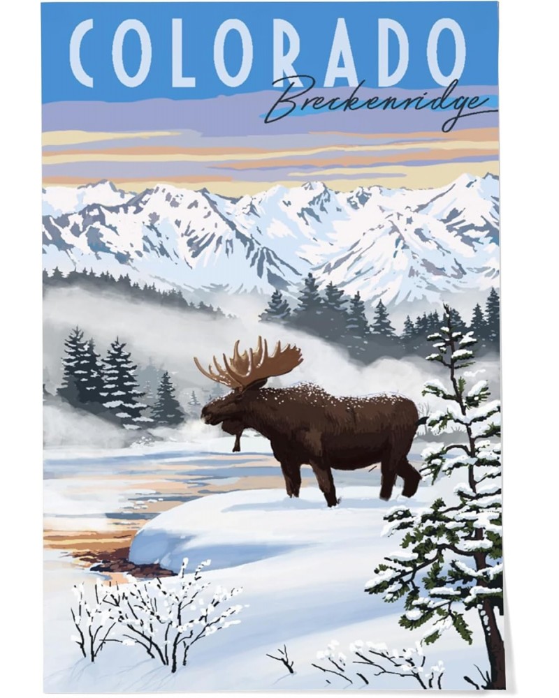 24x36 Inch Giclee Print, Breckenridge, Colorado, Moose, Winter Scene $27.49 Totes