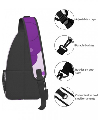 Cross chest bag diagonally cartoon grapes pattern Suitable For Men And Women outdoor hiking Daily travel Long and short trips...