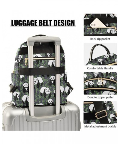 Cute Pandas Backpack Purse for Women Fashion Travel Bag Ladies Shoulder Bags Back Pack Weekend Bag,M Medium $18.89 Backpacks