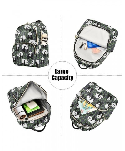 Cute Pandas Backpack Purse for Women Fashion Travel Bag Ladies Shoulder Bags Back Pack Weekend Bag,M Medium $18.89 Backpacks