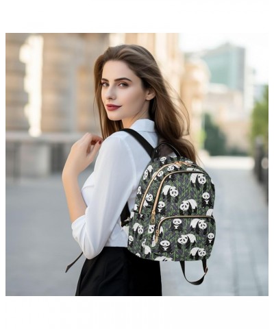 Cute Pandas Backpack Purse for Women Fashion Travel Bag Ladies Shoulder Bags Back Pack Weekend Bag,M Medium $18.89 Backpacks