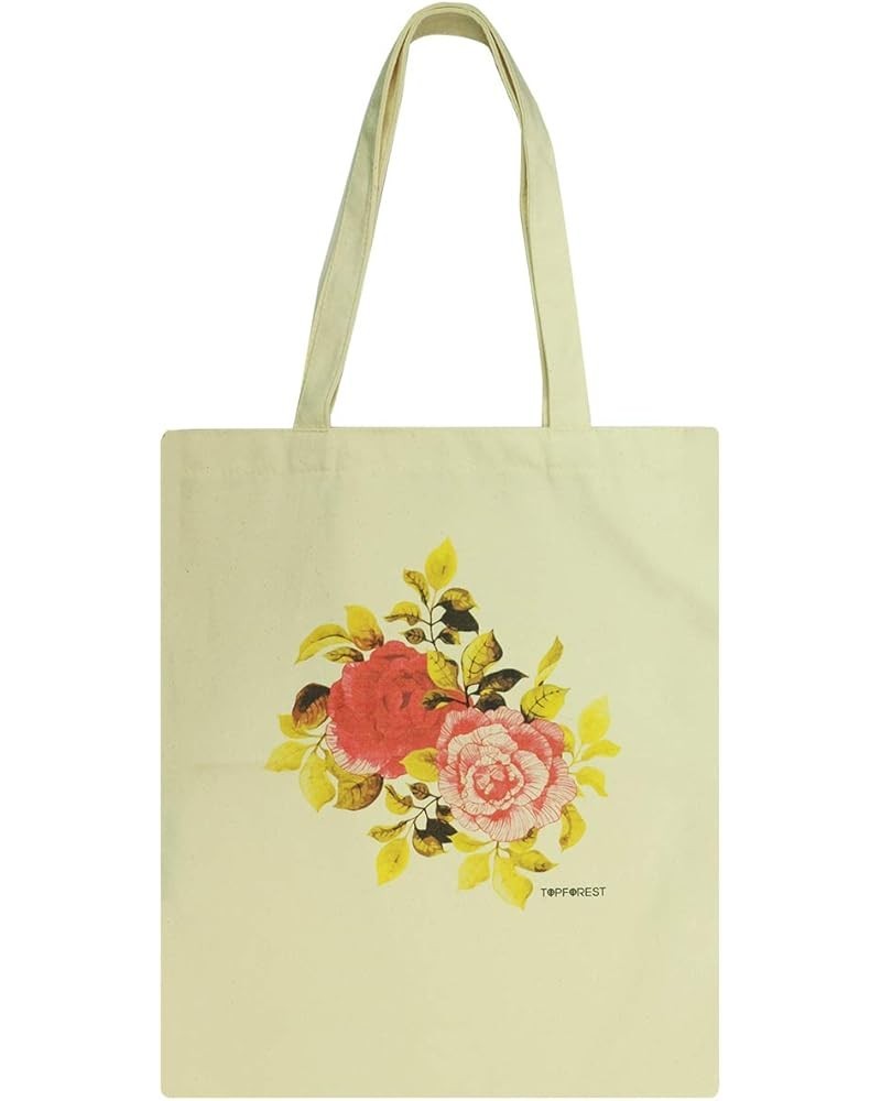 Pure Cotton Tote Bag B07039 Vintage Rose $7.76 Totes