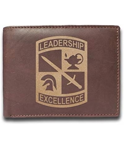 Leadership Excellence Genuine Cowhide Leather Laser Engraved Engraving Slimfold Mens Large Capacity Luxury Wallet Purse Minim...