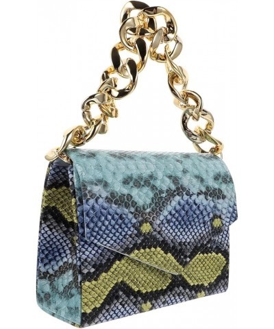 Leather Chain Bag Fashion Shoulder Bag Cross Body Bag Practical Storage Bag Sky-blue $10.54 Shoulder Bags