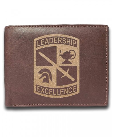 Leadership Excellence Genuine Cowhide Leather Laser Engraved Engraving Slimfold Mens Large Capacity Luxury Wallet Purse Minim...