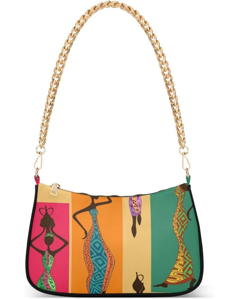 Beautiful African Women with Vases Shoulder Bags for Women Small Handbags Mini Clutch Purse $17.99 Shoulder Bags