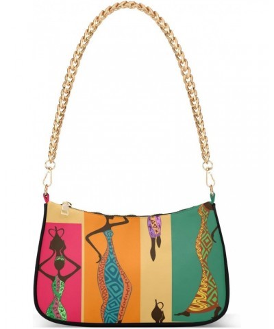 Beautiful African Women with Vases Shoulder Bags for Women Small Handbags Mini Clutch Purse $17.99 Shoulder Bags