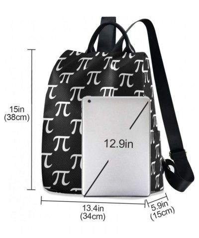 Pi Symbol Women Backpack Purse Anti-theft Casual Shoulder Bag Fashion Ladies Bags $17.60 Backpacks