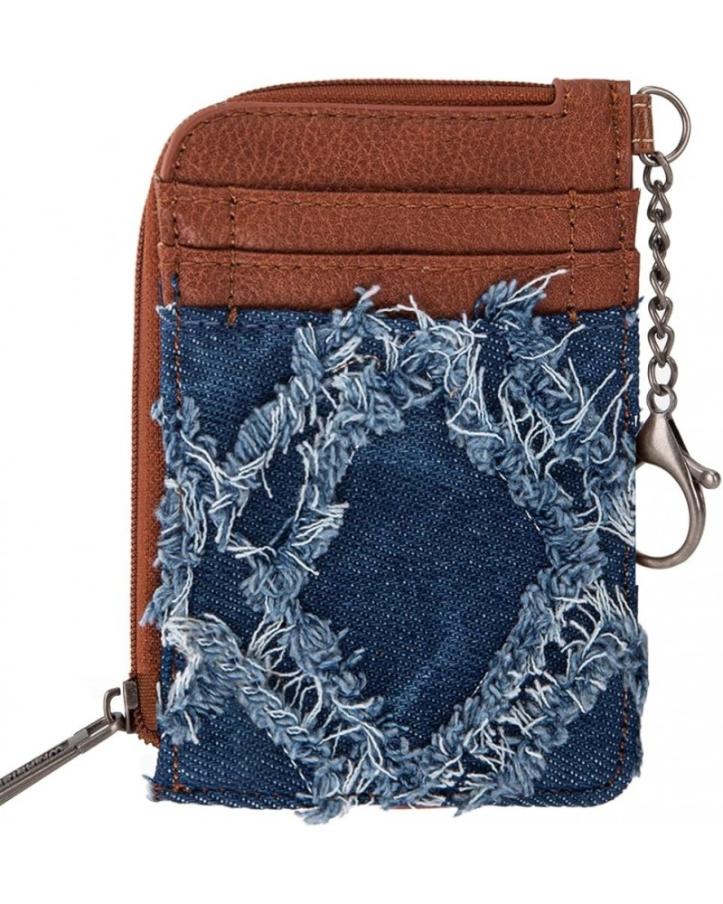 Wrangler Card Wallet for Women Boho Aztec Credit Card Holder with Zipper Pocket Aztec-Angel Denim Jean $13.24 Wallets