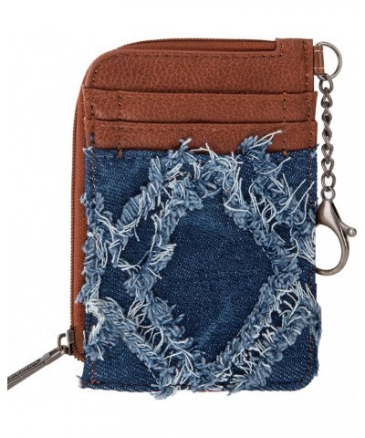 Wrangler Card Wallet for Women Boho Aztec Credit Card Holder with Zipper Pocket Aztec-Angel Denim Jean $13.24 Wallets