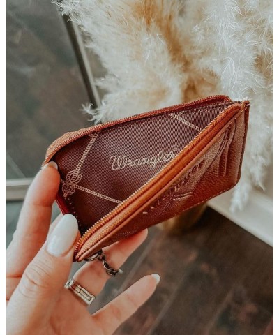 Wrangler Card Wallet for Women Boho Aztec Credit Card Holder with Zipper Pocket Aztec-Angel Denim Jean $13.24 Wallets