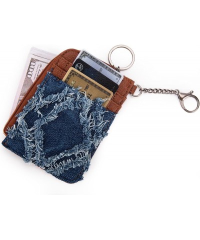 Wrangler Card Wallet for Women Boho Aztec Credit Card Holder with Zipper Pocket Aztec-Angel Denim Jean $13.24 Wallets