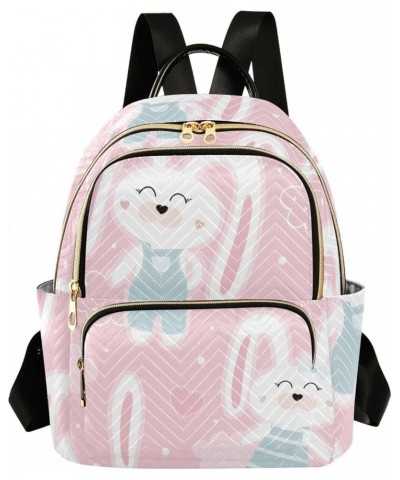 Cute Rabbits Women's Backpack Purse Fashion Travel Anti Theft Backpack Casual Daypack for Work College,M Medium $16.45 Backpacks