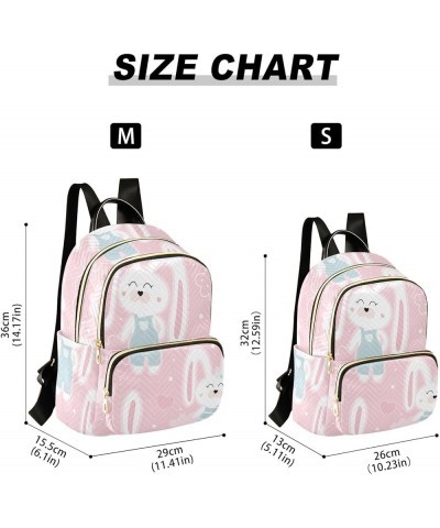 Cute Rabbits Women's Backpack Purse Fashion Travel Anti Theft Backpack Casual Daypack for Work College,M Medium $16.45 Backpacks