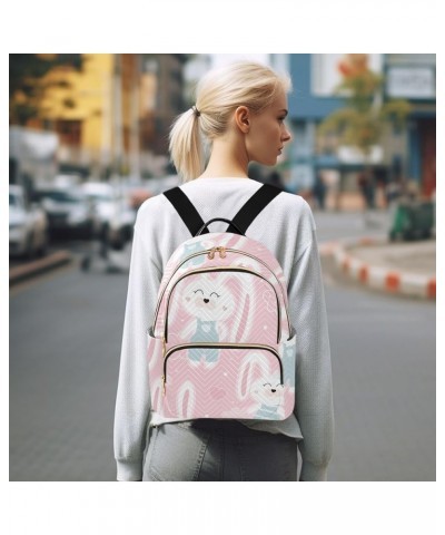 Cute Rabbits Women's Backpack Purse Fashion Travel Anti Theft Backpack Casual Daypack for Work College,M Medium $16.45 Backpacks