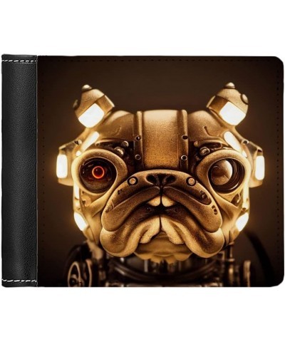 Dog Head Men's Wallet - Graphic Art Wallet - Dog Art Wallet (Black) Black $13.50 Wallets