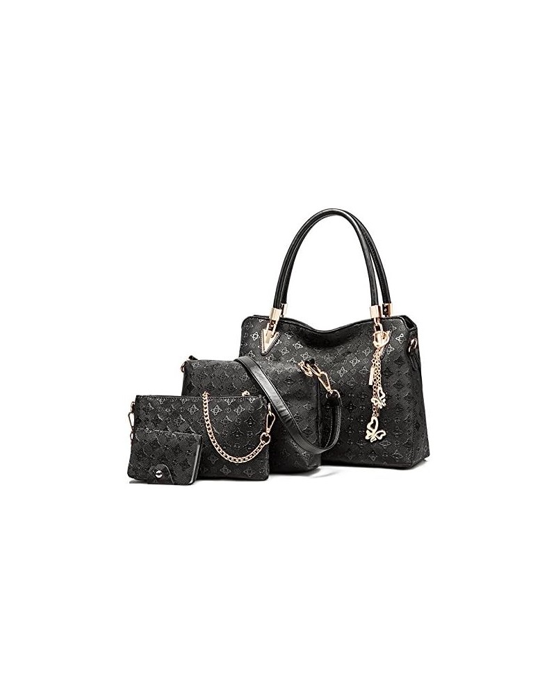 Mother-in-law bag, shoulder bag, diagonal bag, handbag, three-piece set, women's bag trend Black $18.48 Shoulder Bags