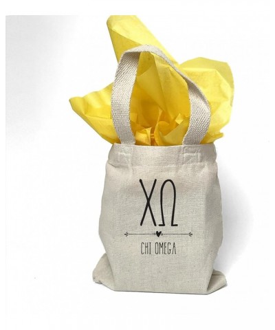 Stylized Mini Tote Bag with Greek Letters and Sorority Name- Gift Tote Bags for Sorority- Mini Goodie Bag Chi Omega $7.83 Totes