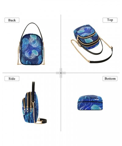 Marine Cell Phone Purse Underwater Jellyfish Crossbody Handbag Durable Shoulder Bag Sturdy Travel Pouch Compact Chic Bag for ...