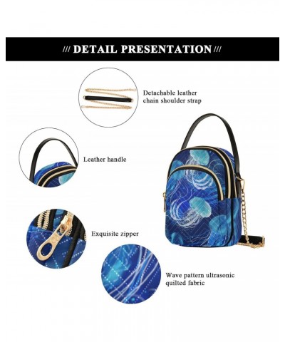 Marine Cell Phone Purse Underwater Jellyfish Crossbody Handbag Durable Shoulder Bag Sturdy Travel Pouch Compact Chic Bag for ...