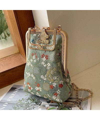 Women's  Handbags Purses Hand Phone Bag Cotton Canvas Vintage Chain Women Shoulder Crossbody En8 $21.32 Shoulder Bags