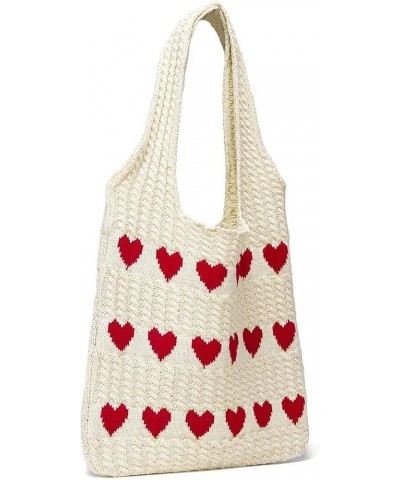 Crochet Beach Bag Tote: Small Knit Bag Summer Shoulder Bag for Vacation Apricot-syle 4 $11.99 Totes