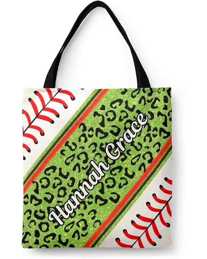 Custom Name Baseball Reusable Christmas Tote Bags, Bags for New Year's Shopping, Christmas Surprise, Xmas Party Multi 2nd $12...