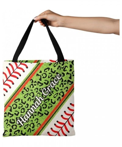 Custom Name Baseball Reusable Christmas Tote Bags, Bags for New Year's Shopping, Christmas Surprise, Xmas Party Multi 2nd $12...