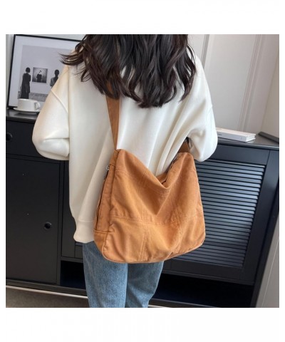 Japanese Solid Color Canvas Women's Bag, Versatile Commuting Casual Crossbody Bag, Large Capacity Canvas Bag For Women Beige ...