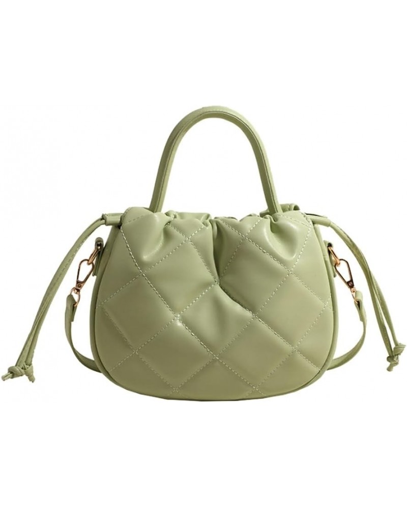 Womens Mini Bucket Bag Soft PU Leather Crossbody Bag Small Drawstring Shoulder Bags Lightweight Purse Handbags 2024 Green $14...