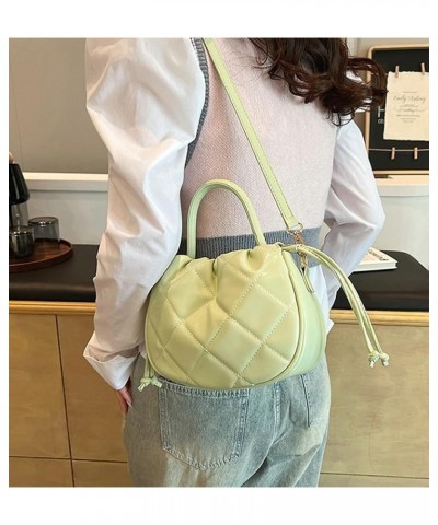 Womens Mini Bucket Bag Soft PU Leather Crossbody Bag Small Drawstring Shoulder Bags Lightweight Purse Handbags 2024 Green $14...