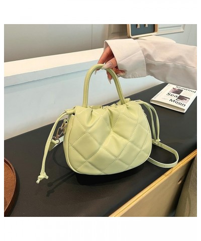 Womens Mini Bucket Bag Soft PU Leather Crossbody Bag Small Drawstring Shoulder Bags Lightweight Purse Handbags 2024 Green $14...