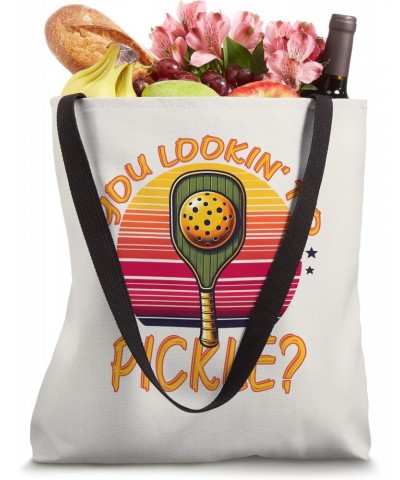 You Lookin' To Pickle? Pickleball lovers Retro Vintage Tote Bag $11.28 Totes