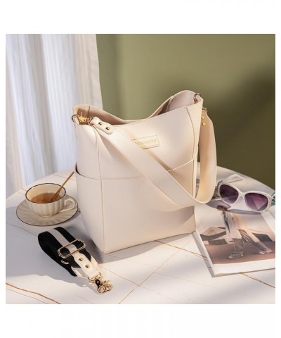 Bucket Bag for Women Crossbody Purses and Handbags Hobo Shoulder Bags Beige $10.50 Hobo Bags