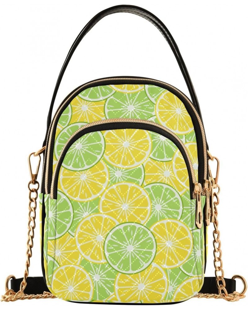 Lemons (8) Multi Pockets Crossbody Bags for Women Zip Cell Phone Purse Wallet Bag with Detachable Shoulder Strap Cross Body H...