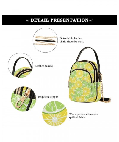 Lemons (8) Multi Pockets Crossbody Bags for Women Zip Cell Phone Purse Wallet Bag with Detachable Shoulder Strap Cross Body H...