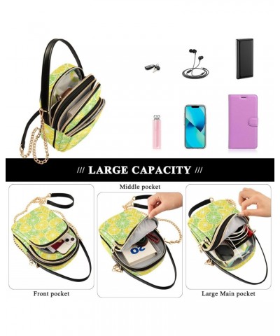 Lemons (8) Multi Pockets Crossbody Bags for Women Zip Cell Phone Purse Wallet Bag with Detachable Shoulder Strap Cross Body H...