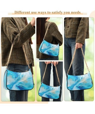 Shoulder Bags for Women Colorful Marble Texture Hobo Tote Handbag Small Clutch Purse with Zipper Closure Multi26 $18.28 Shoul...