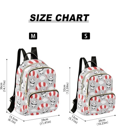 Cute Panda Paragliding Mini Backpack Purse for Women, Travel Backpack Fashion Backpack Lightweight Shoulder Bag Small Casual ...