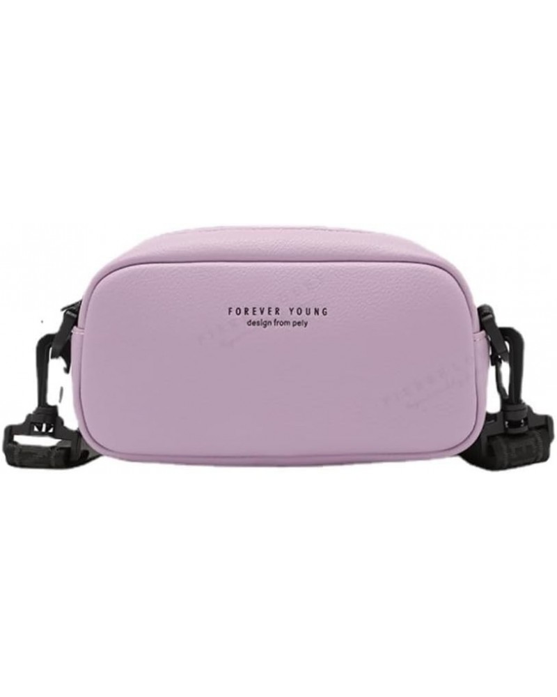 Leather Crossbody Bag for Women Mini Handbags Ladies Small Messenger Bag Phone Bag Purple $14.39 Crossbody Bags