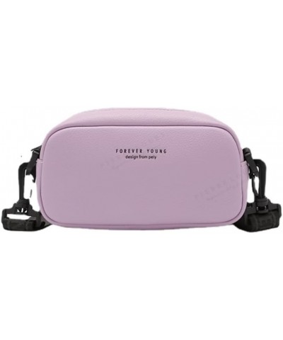 Leather Crossbody Bag for Women Mini Handbags Ladies Small Messenger Bag Phone Bag Purple $14.39 Crossbody Bags