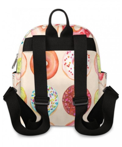 Delicious Donuts Mini Backpack Purse for Women, Food Small Fashion Daypack Lightweight, Cute Casual Travel Bag $16.71 Backpacks