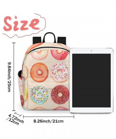 Delicious Donuts Mini Backpack Purse for Women, Food Small Fashion Daypack Lightweight, Cute Casual Travel Bag $16.71 Backpacks