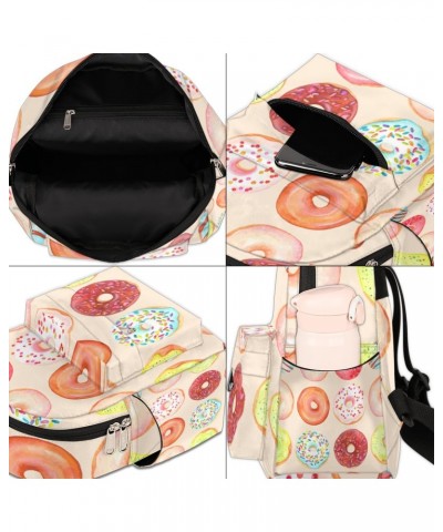 Delicious Donuts Mini Backpack Purse for Women, Food Small Fashion Daypack Lightweight, Cute Casual Travel Bag $16.71 Backpacks