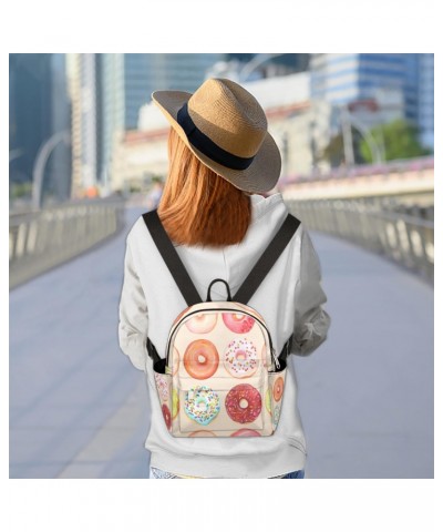 Delicious Donuts Mini Backpack Purse for Women, Food Small Fashion Daypack Lightweight, Cute Casual Travel Bag $16.71 Backpacks