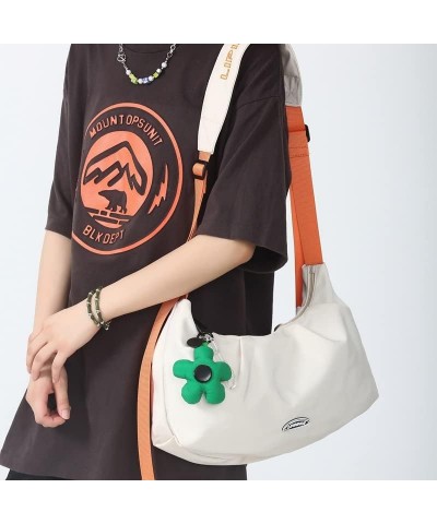 Kawaii Crossbody Bag Purse Cute Wallet Purse with Kawaii Accessories Kawaii Preppy Bag (Black) White $10.66 Crossbody Bags